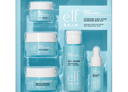 e.l.f. SKIN Holy Hydration! Hydrated Ever After Skincare Mini Kit, Cleanser, Makeup Remover, Moisturizer & Eye Cream For Hydrating Skin.